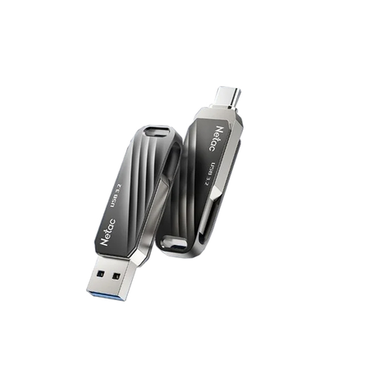 Память USB 3.0/USB Type-C 64 GB Netac US11, черный серебристый (NT03US11C-064G-32BK)
